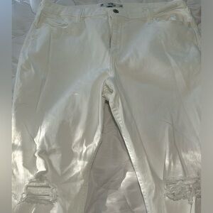 Distressed white Hollister Skinny Jeans